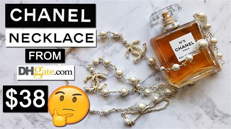 chanel necklace dhgate|Chanel knockoff pearl necklace.